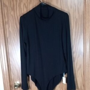 Mango Black Fitted Bodysuit, Comfort, Office, Academia, Casual,